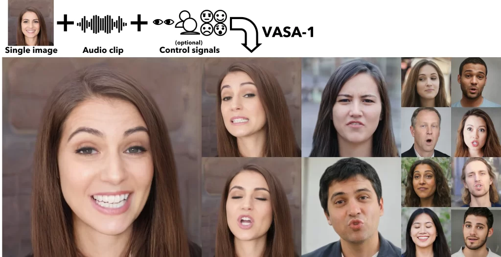 VASA-1 Model Can Produce Video with 1 Photo and 1 Audio